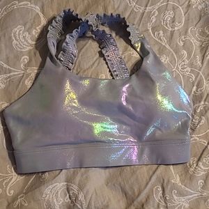 Zyia Metallic Silver Sports Bra